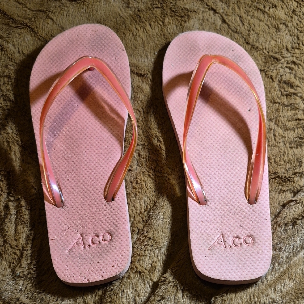 Distressed Flip Flop Sandal Womens Well Worn Thrashed Pink 8 Ladies